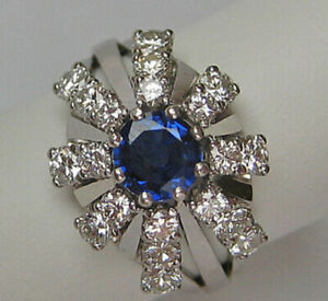 Queen Brillant Ring aus 750 Gold Ring mit Safir Saphir Diamant Brillanten ♦️6782