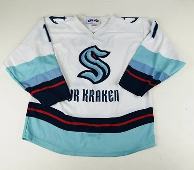 Camiseta deportiva de hockey sobre hielo Seattle Kraken Jr #11 Owen’s talla juvenil grande tejida atlética Foto 1 de 4