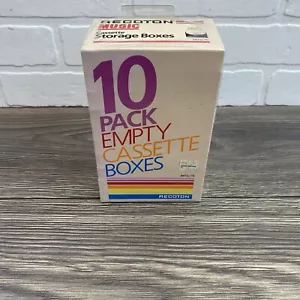 NEW Vintage Recoton Music Clear Plastic Cassette Tape Cases Empty Lot Of 10 - Picture 1 of 4