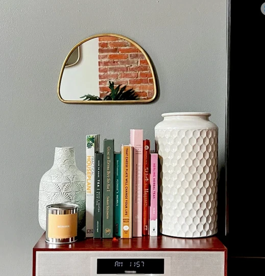 Espejos Deco, Espejo Latón Dorado, Espejo Semicírculo, Espejo Medio Círculo. Foto 1 de 1