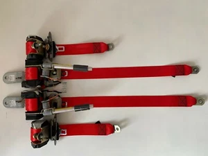Juego 5 cinturones de seguridad Rojos Mitsubishi Lancer V seatbelt - Foto 1 di 3