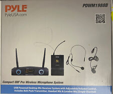 Microphones Wireless PyleCompact UHF System, Digital Mic Receiver🇺🇸 NEW