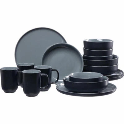 Ritzenhoff & Breker Jasper Combination Service 16 Piece Dinnerware Set Combination Service Black - Image 1 of 3