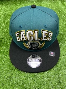 9fifty New Era Philadelphia Eagles Team Establish Green Blac 2 Tone Snapback Hat - Picture 1 of 2