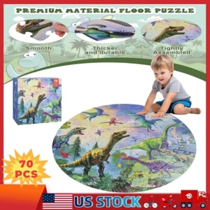 70 Teile Bodenpuzzle für Kinder Alter, Dinosaurier großes Puzzle pädagogisches Spielzeug - Bild 1 von 13