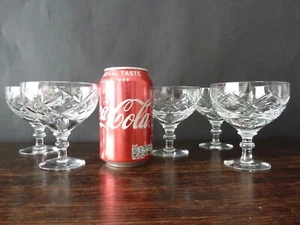 5x Vintage Crystal Champagne Glasses h9,6cm Not Signed Webb Corbett? - Picture 1 of 8