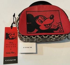Coach (C6977) Mickey Mouse X Keith Haring Serena Leather Satchel Handbag Purse - Bild 1 von 9