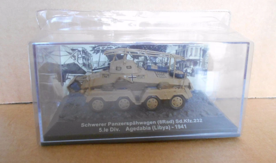 TANK 1/72 SCHWERER PANZERPAHWAGEN AGEDABIA  KFZ. 232 LIBYA 1941 (70cis) - Immagine 1 di 1