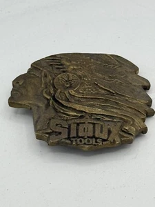 Vintage Indian Chief Belt Buckle Sioux Tools - Picture 1 of 4