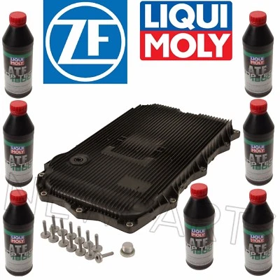 Kit de serviço de trans automático para BMW panela de óleo e kit de filtro plugues de junta fluido 7L ATF - Imagem 1 de 3