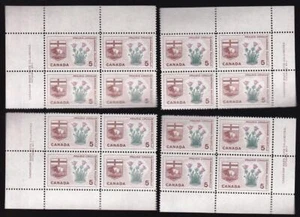 Canada 1965 Manitoba Prairie Crocus 5¢, MNH PB set sc#422 - Picture 1 of 1