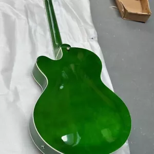 Green gRTCH Semi-hollow Electric Guitar Chrome HARDWARE Big Bar Free ship - Picture 1 of 2