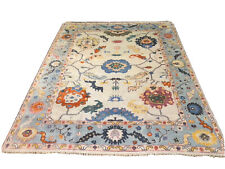 Genuine Hand Knotted Turkish Oushak Heriz Geometric Area Rug Carpet 9’x12 ft,131