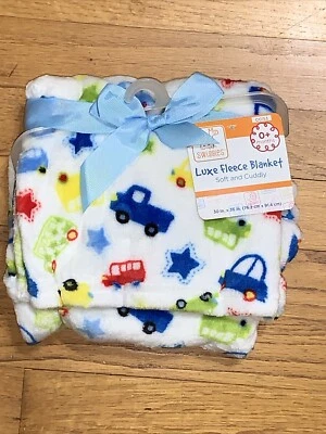 NWT Swiggles Dollar General Car Truck Bus Vehicles Baby Blanket - Image 1 of 2