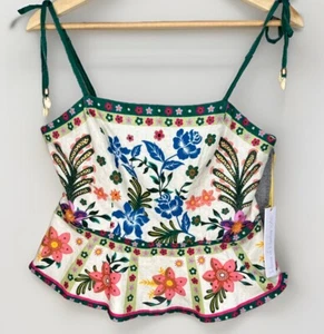 House Of Harlow Womens Linen size 8 Top Boho Spagetti Hippie festival - Picture 1 of 12