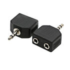  2 Pcs Headphones Adapter Audio Headset Cable Splitter Dispenser