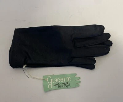Guantes Vintage Wear Right 100% Nylon Negros Talla 6-1/2 Nuevos Con Etiquetas. Foto 1 de 4