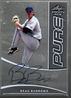 B3180- 2015 Leaf Trinity Pure Autographs Charcoal #PABB2 Beau Burrows Auto NM-MT - Image 1 of 2
