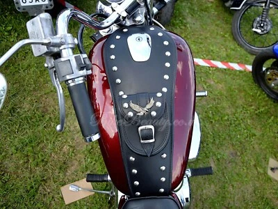 S) SUZUKI INTRUDER VS 600 750 VS800 1400 LEATHER TANK PAD PANEL BIB COVER BRA - Image 1 of 4
