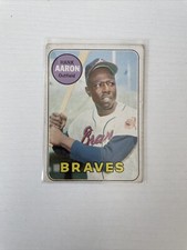 1969 Topps Hank Aaron #100 Atlanta Braves