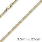 3,5mm Franco Chain Bracelet Made Of 750 Yellow Gold 21cm