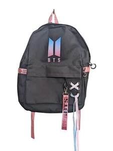 BTS Black Pink Backpack Music KPop Band Jimin JHope Jin Jung Kook Suga Love - Imagen 1 de 3