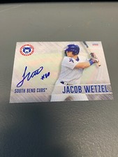 Jacob Wetzel 2023 South Bend Cubs Team Set Card signed autograph Auto