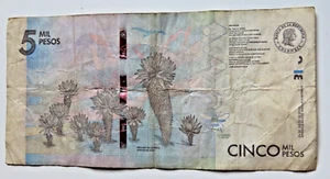 Billete 5000 Pesos Colombia 2018, P459d 24/07/2018 - Imagen 1 de 2