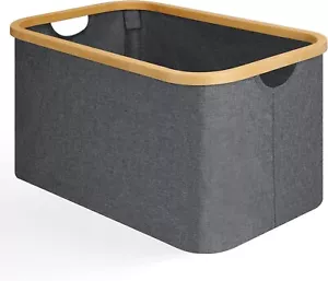 Wäschekorb Faltbar 50 Liter Wäschebox Bambus Stoff Wäsche Aufbewahrung Korb C509 - Bild 1 von 7