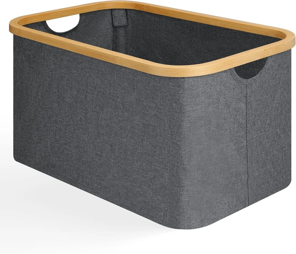 Wäschekorb Faltbar 50 Liter Wäschebox Bambus Stoff Wäsche Aufbewahrung Korb C509 - Bild 1 von 4