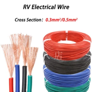 RV 0,3mm²/0,5mm² Einadriges Litzenkabel Flexibler elektrischer Reinkupfer Draht - Picture 1 of 4