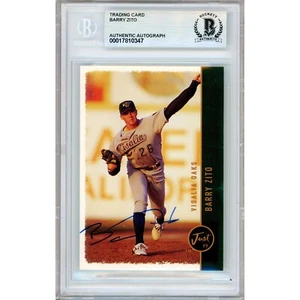 1999 Just Minors #250 Barry Zito Signed Card AUTO Beckett BAS Slab Oakland A's - Picture 1 of 5