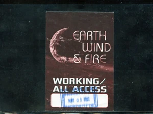Earth Wind & Fire - World Tour 2002 satin backstage pass all access - Picture 1 of 1