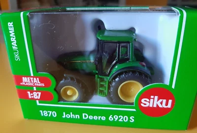 Siku Trattore 1870 John Deere 6920 S, scala 1:87 Farmer Tractor - Immagine 1 di 4