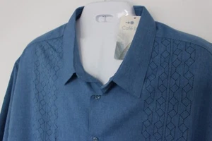 CAFE LUNA S/S BLUE CAMP DRESS SHIRT SZ: 5XL 5X NWT - Picture 1 of 3