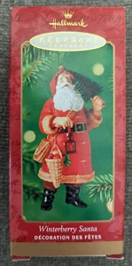HALLMARK KEEPSAKE ORNAMENT ~ WINTERBERRY SANTA DATED 2000 - Picture 1 of 2