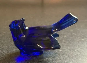 Mosser Glass - COBALT - MINI Bird Shelf Sitter 3" - Cute in a window sill - Picture 1 of 5