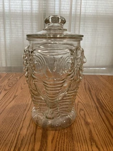 Vintage Libbey Big Top Elefant KLARGLAS Keksdose Dose 13" Rarität MCM - Bild 1 von 7