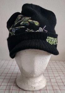 TMNT Teenage Mutant Ninja Turtles Unisex Strick Beanie Schirmmütze Totenkopf Mütze schwarz - Bild 1 von 6