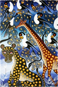 Tinga Tinga Animals (320 Pieces) Wooden Jigsaw Puzzle - Bild 1 von 7
