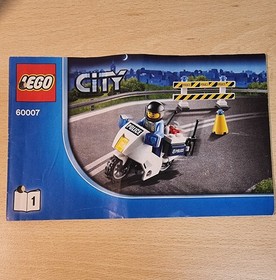 Lego Set 60007 Police Motorcycle Motorcycle Motorbike Only With Instructions 1