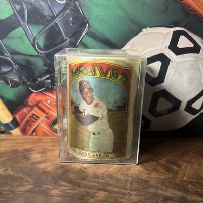 1972 Topps Tela Pegatina Béisbol Hoja Sin Cortar 11 Tarjetas Hank Aaron Sin Atrás Foto 1 de 4