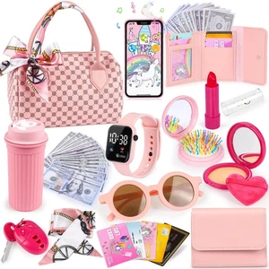 Play Purse For Little Girls, 32PCS Toddler Purse With Pretend Makeup For Kids, 3 - Picture 1 of 2