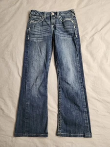 Ariat Real Denim Bootcut Jeans Youth Girls Size 14 26x26 Medium Wash Western - Picture 1 of 10