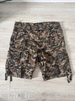Pantalones Cortos Carga Southpole Auténticos Colección Verde Camuflaje Para Hombre 44 Cintura 6 Bolsillos Foto 1 de 4