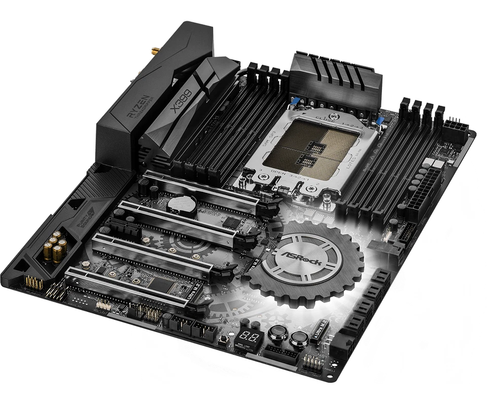 ASRock X399 Taichi ATX, AMD X399, TR4, Ryzen Threadripper, 8x DDR4, 3x M.2, Wifi - Imagen 1 de 4