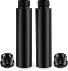 3-INCH Mic Stand Extension Tubes/Rods Parts (2PCS), Universal 5/8-27" Thread, Fi - Picture 1 of 12