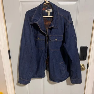 Duke Haband Jacke Herren XXL Southwestern Denim Trucker Grunge Retro Y2K gefüttert - Bild 1 von 14