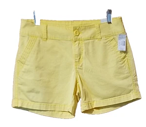 MAURICES SHORTS MUJER TALLA 5/6 AMARILLO CHINO BOLSILLOS ELÁSTICOS PRECIO 26,99 NUEVO CON ETIQUETAS - Imagen 1 de 6