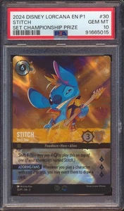2024 DISNEY LORCANA EN STITCH #30 P1 SET PREMIO CAMPEONATO PSA 10! - Imagen 1 de 2